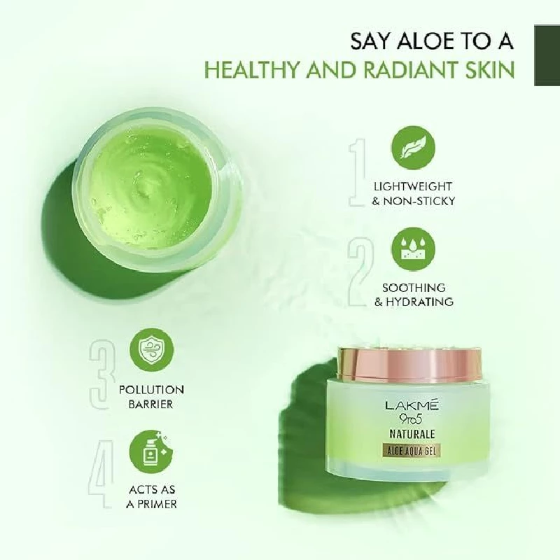 Lakme 9 To 5 Naturale Aloe Aqua Hydrating Face Gel, 50 g-2.webp